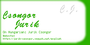 csongor jurik business card
